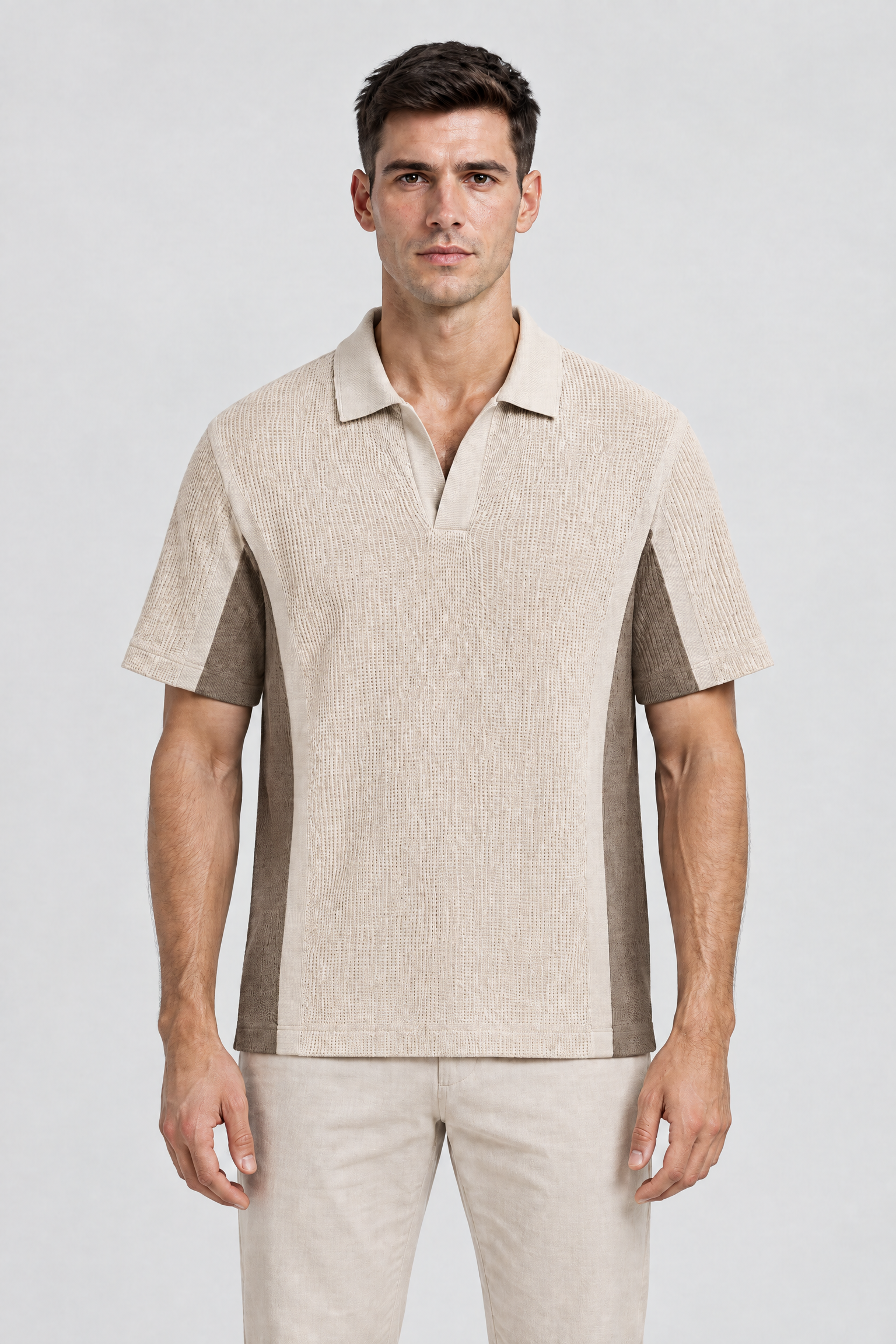 Origin Polo 04 - Cream/Brown/Taupe