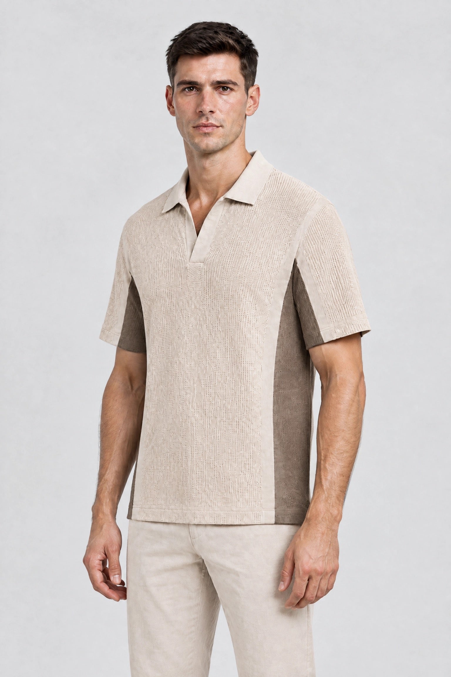Origin Polo 04 - Cream/Brown/Taupe