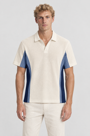 Origin Polo 03 - Cream/Blue