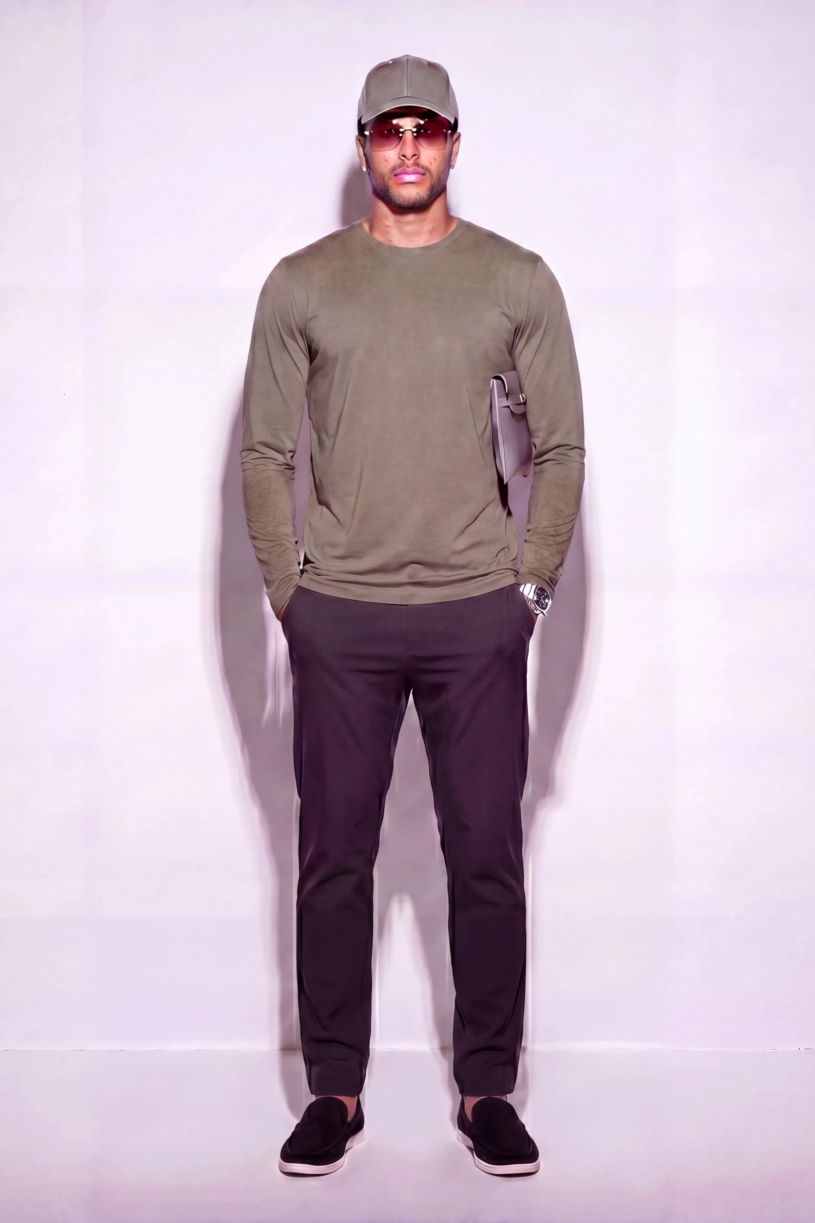 Kaki Longsleeve t-shirt
