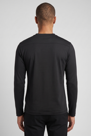 T-shirt manches longues noir MONVALERE vu de dos