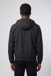 Veste a capuche noire MONVALERE vue de dos
