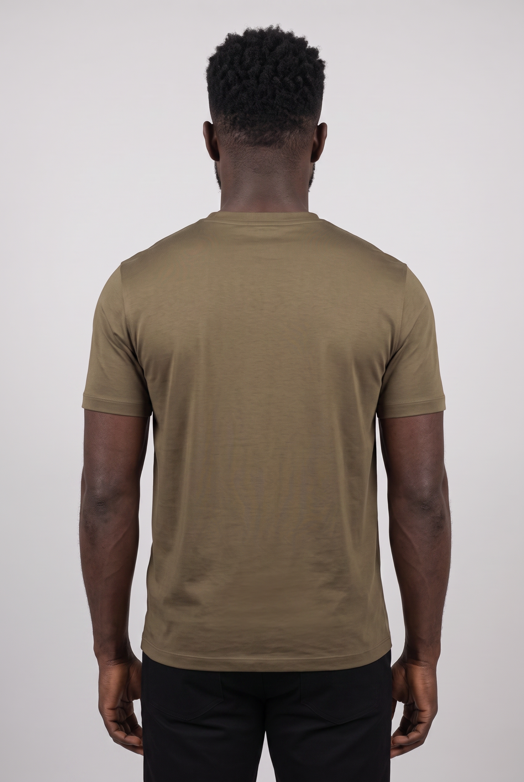 T-shirt vert olive MONVALERE vu de dos