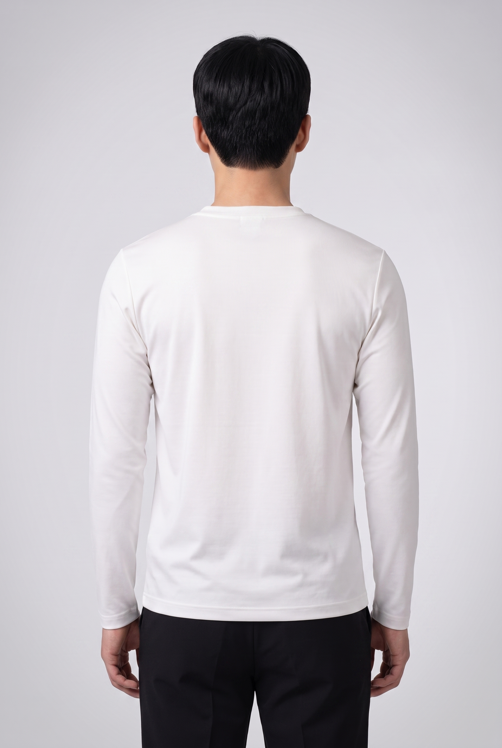 T-shirt manches longues blanc MONVALERE vu de dos