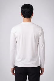 T-shirt manches longues blanc MONVALERE vu de dos