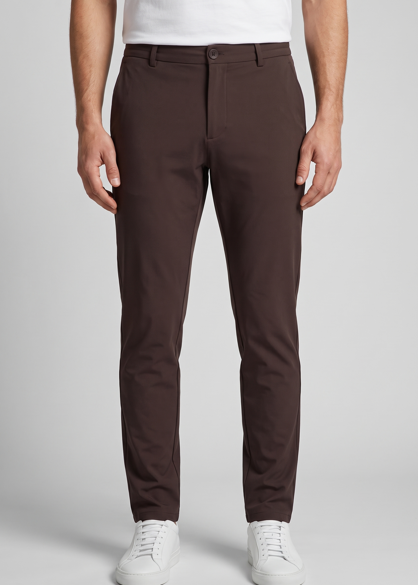 Chino Pants Espresso MONVALERE, vue de face