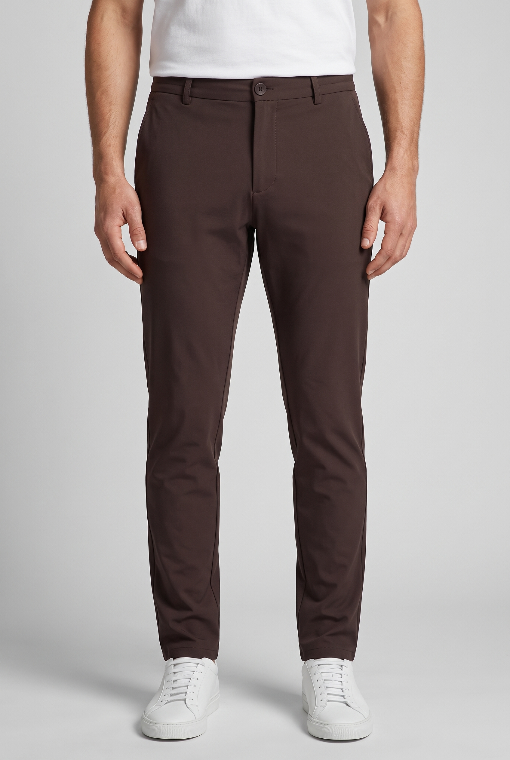 Chino Pants Espresso MONVALERE, vue de face