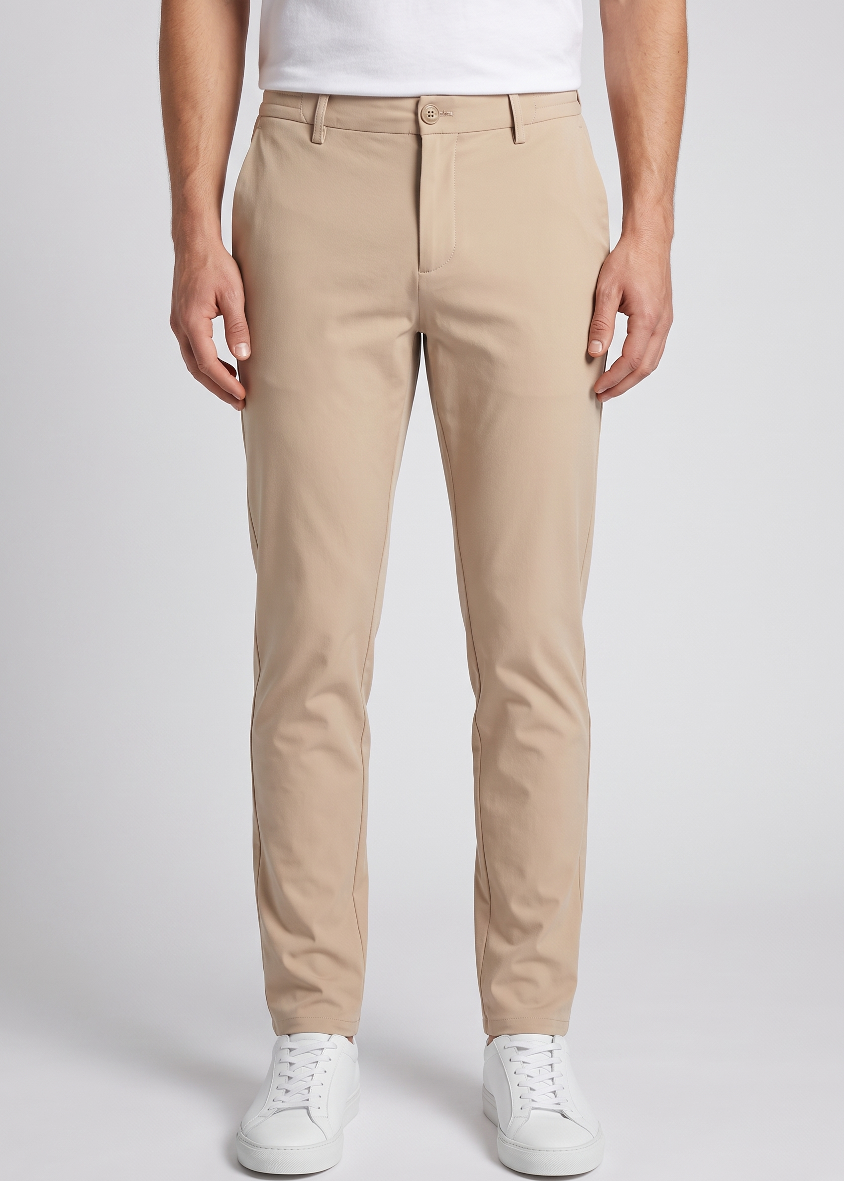Chino Pants Latte MONVALERE, vue de face