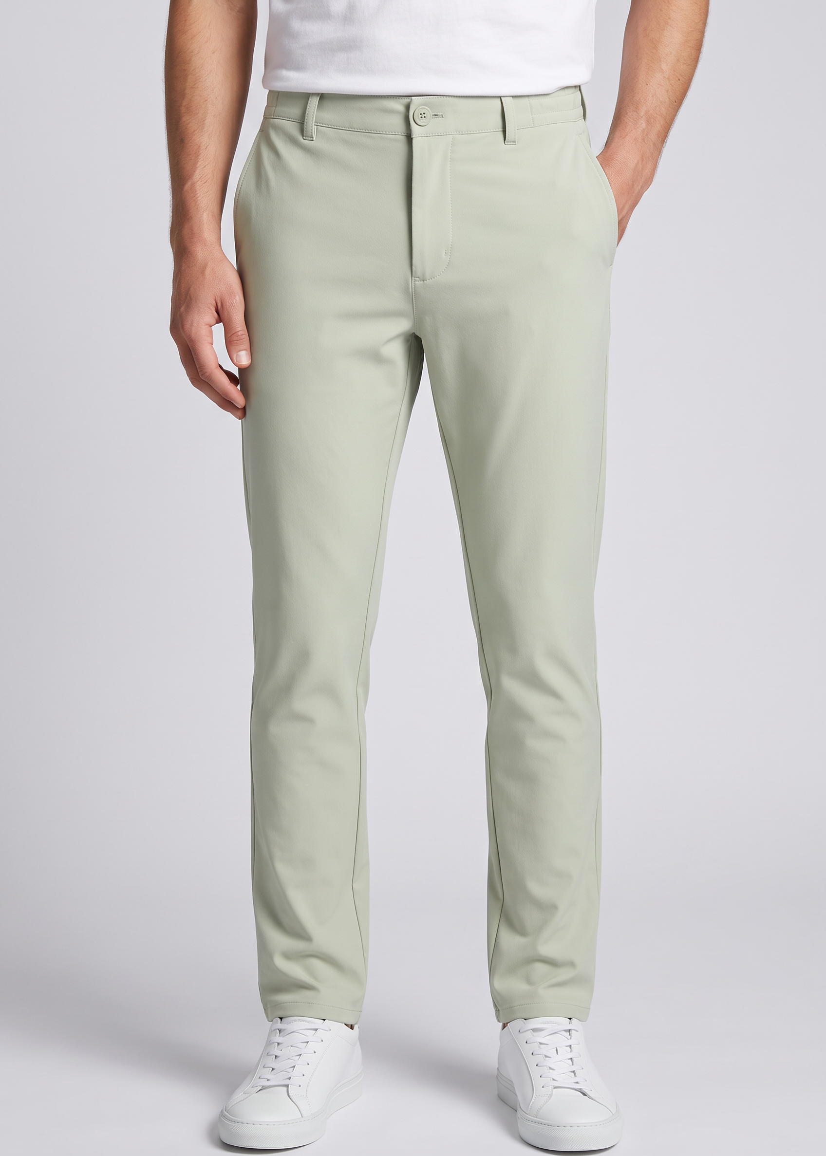 Chino Pants Pistache MONVALERE, vue de face