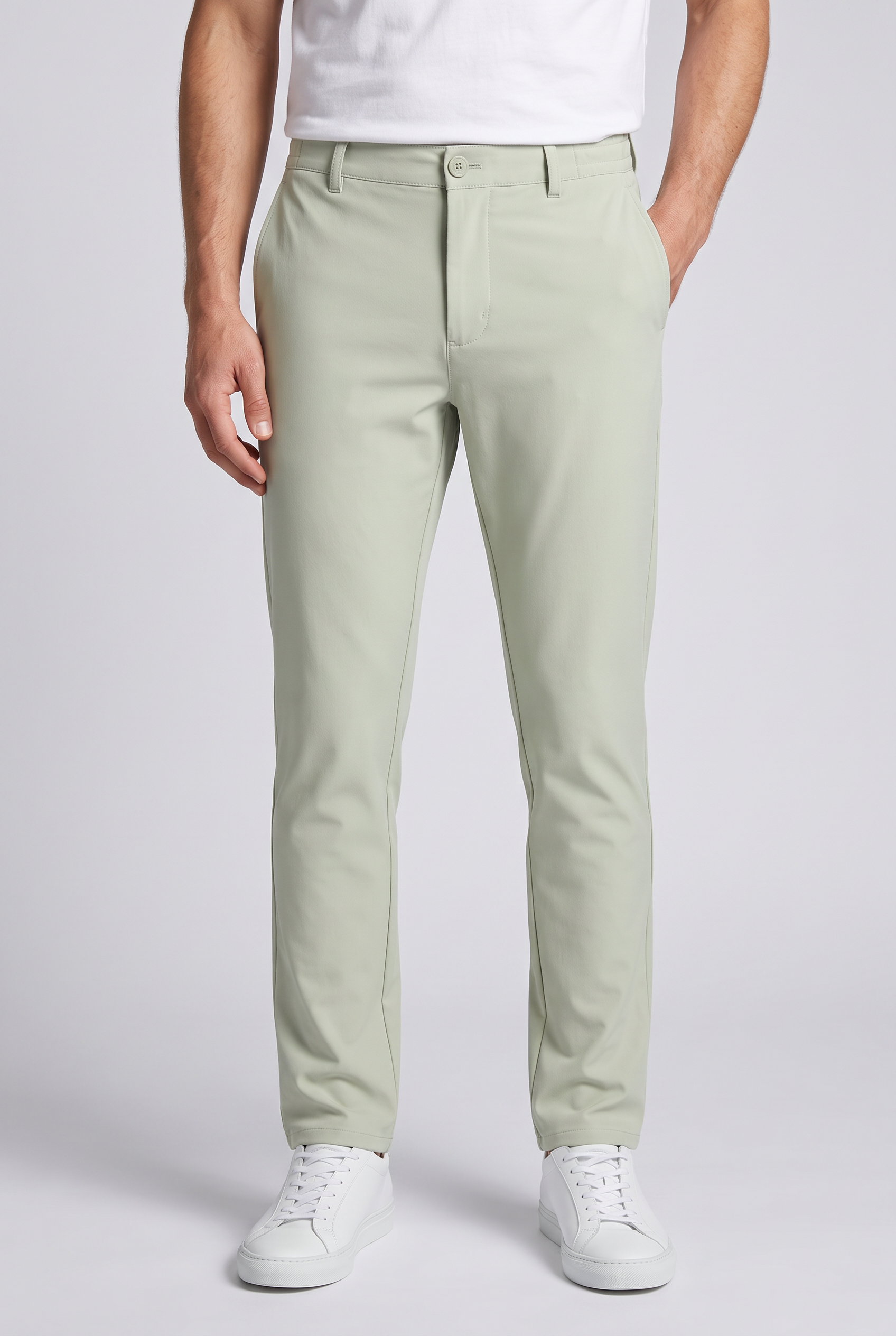 Chino Pants Pistache MONVALERE, vue de face