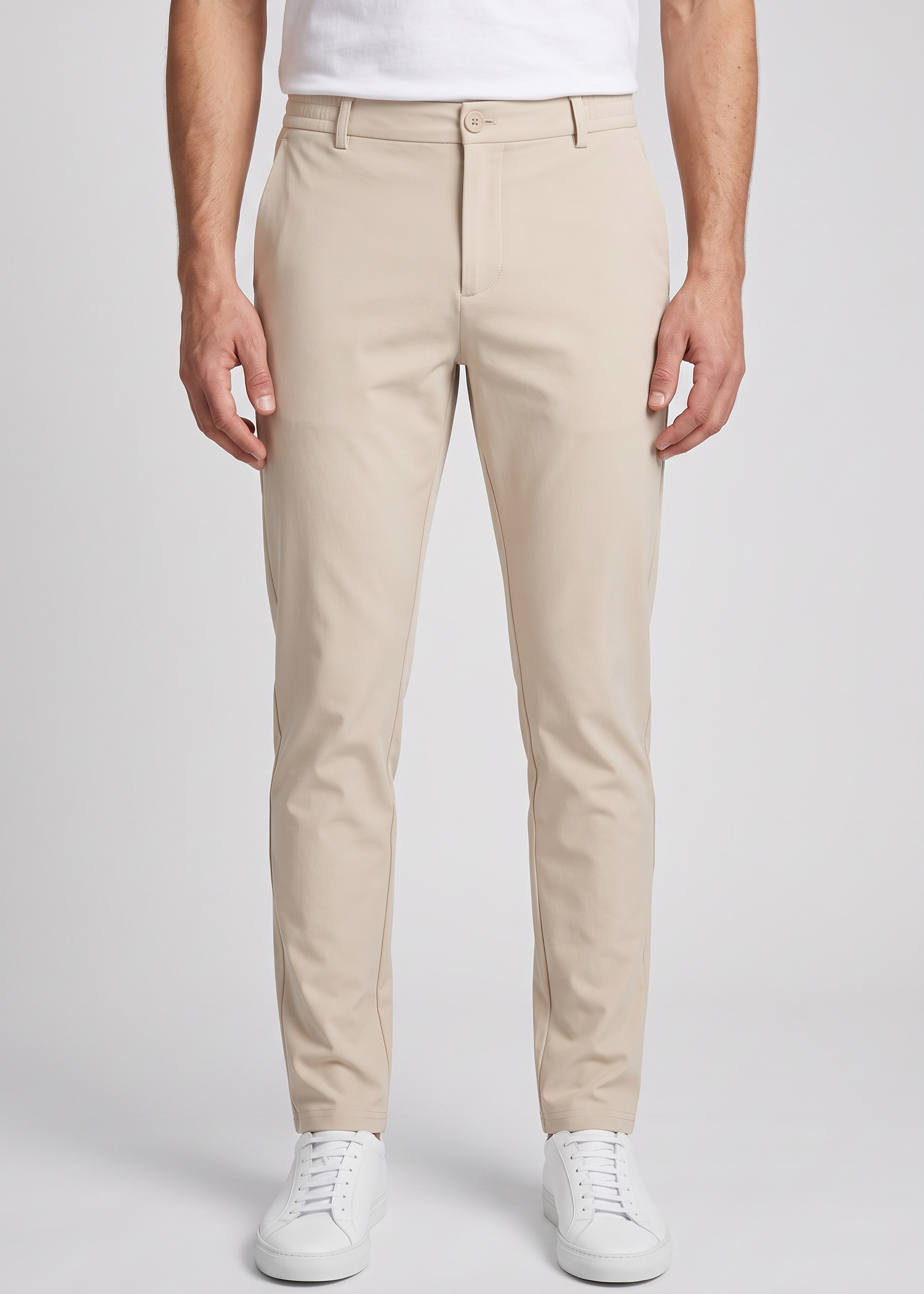 Chino Pants Sand MONVALERE, vue de face