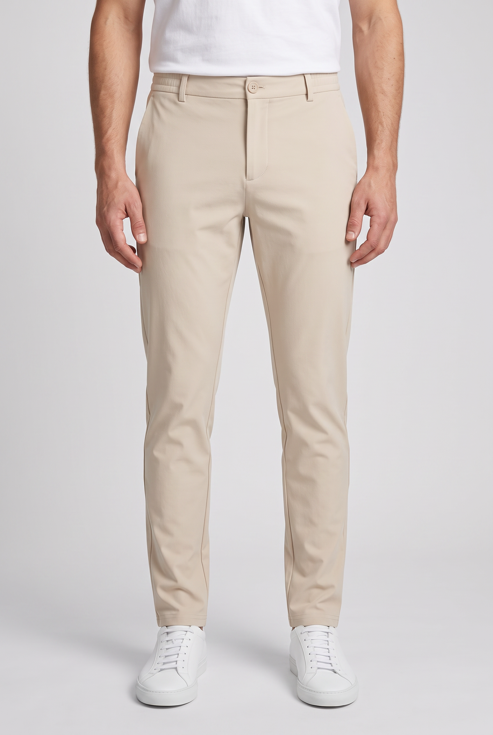 Chino Pants Sand MONVALERE, vue de face