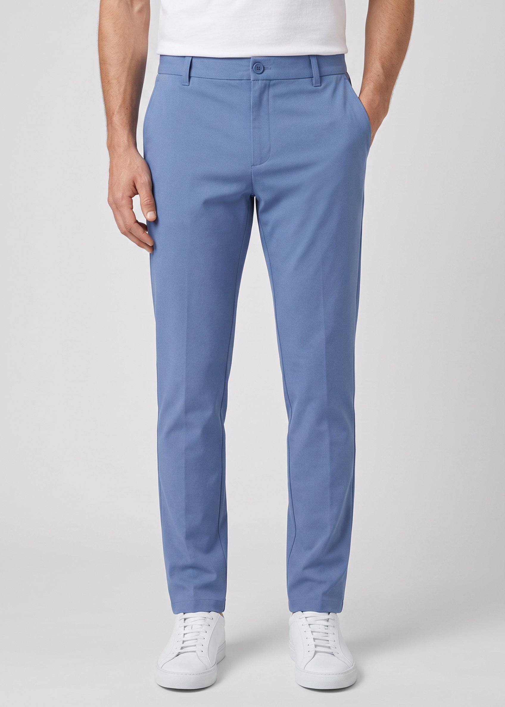 Chino Pants Cloud Blue MONVALERE, vue de face