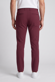 Chino Pants Burgundy MONVALERE, vue de dos