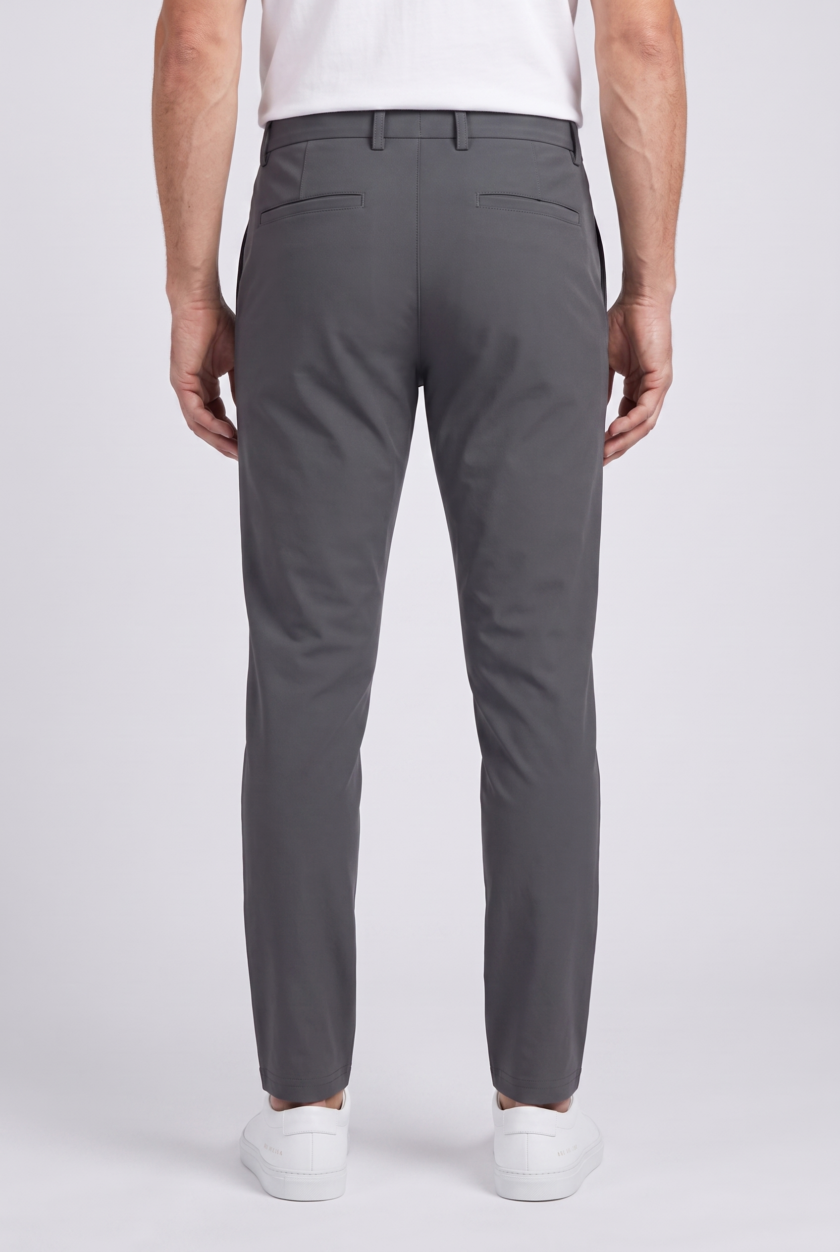 Chino Pants Dark Grey MONVALERE, vue de dos