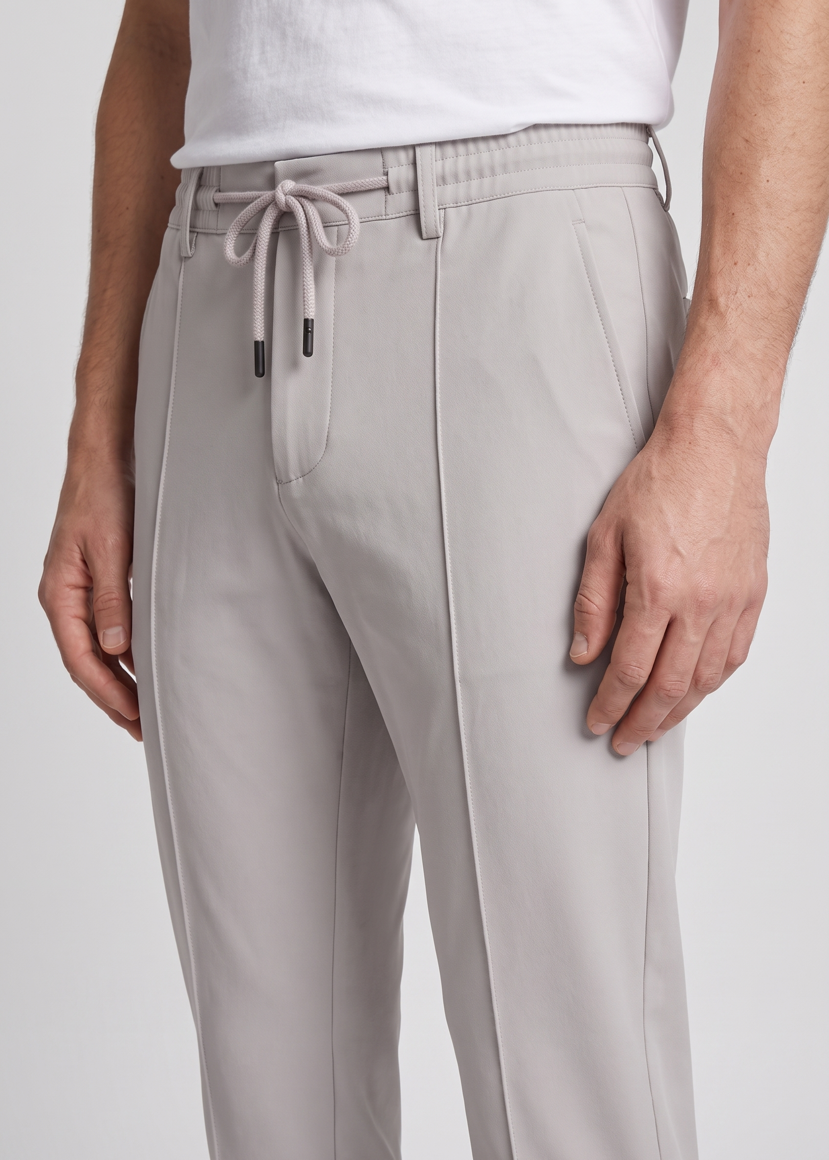 Cord Pants Elephant Grey MONVALERE, detail