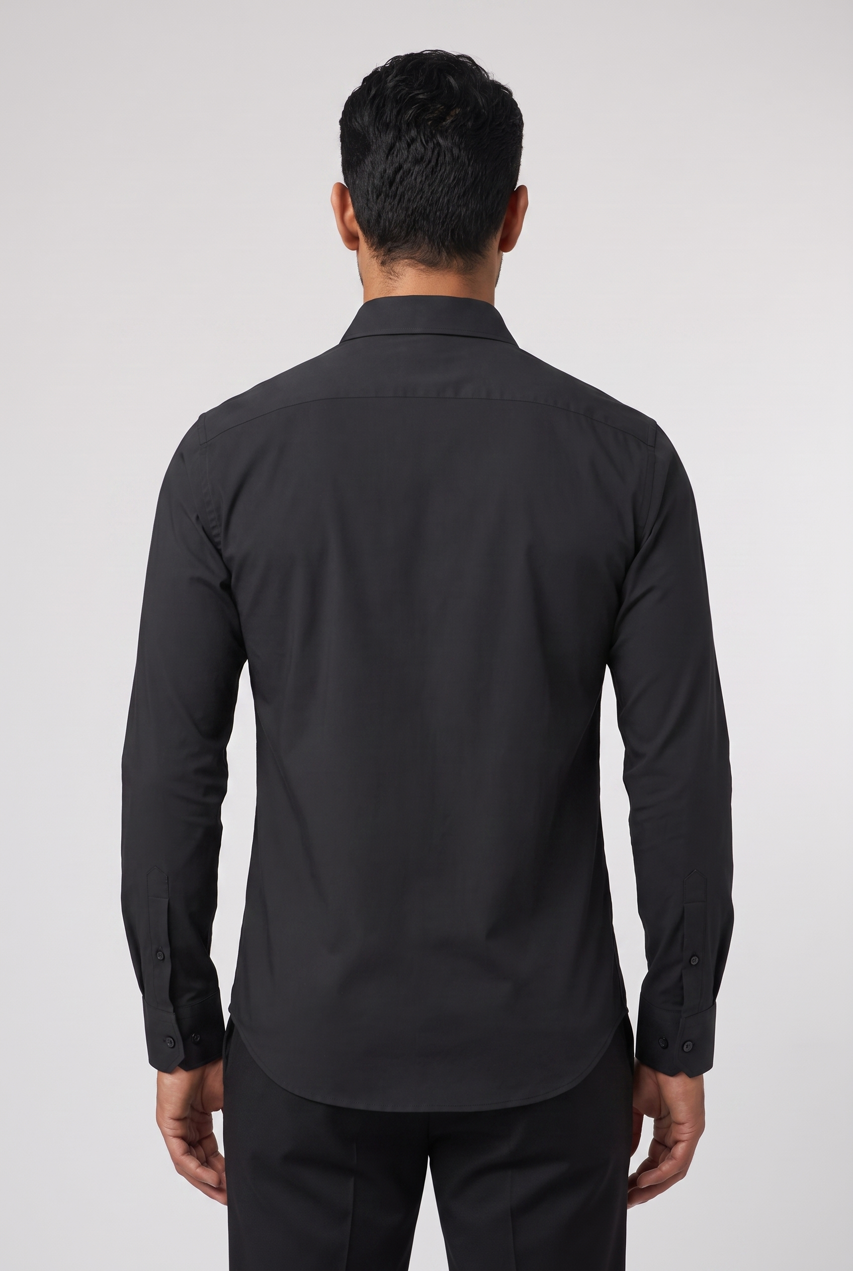 Elegant Shirt Navy Black MONVALERE, vue de dos