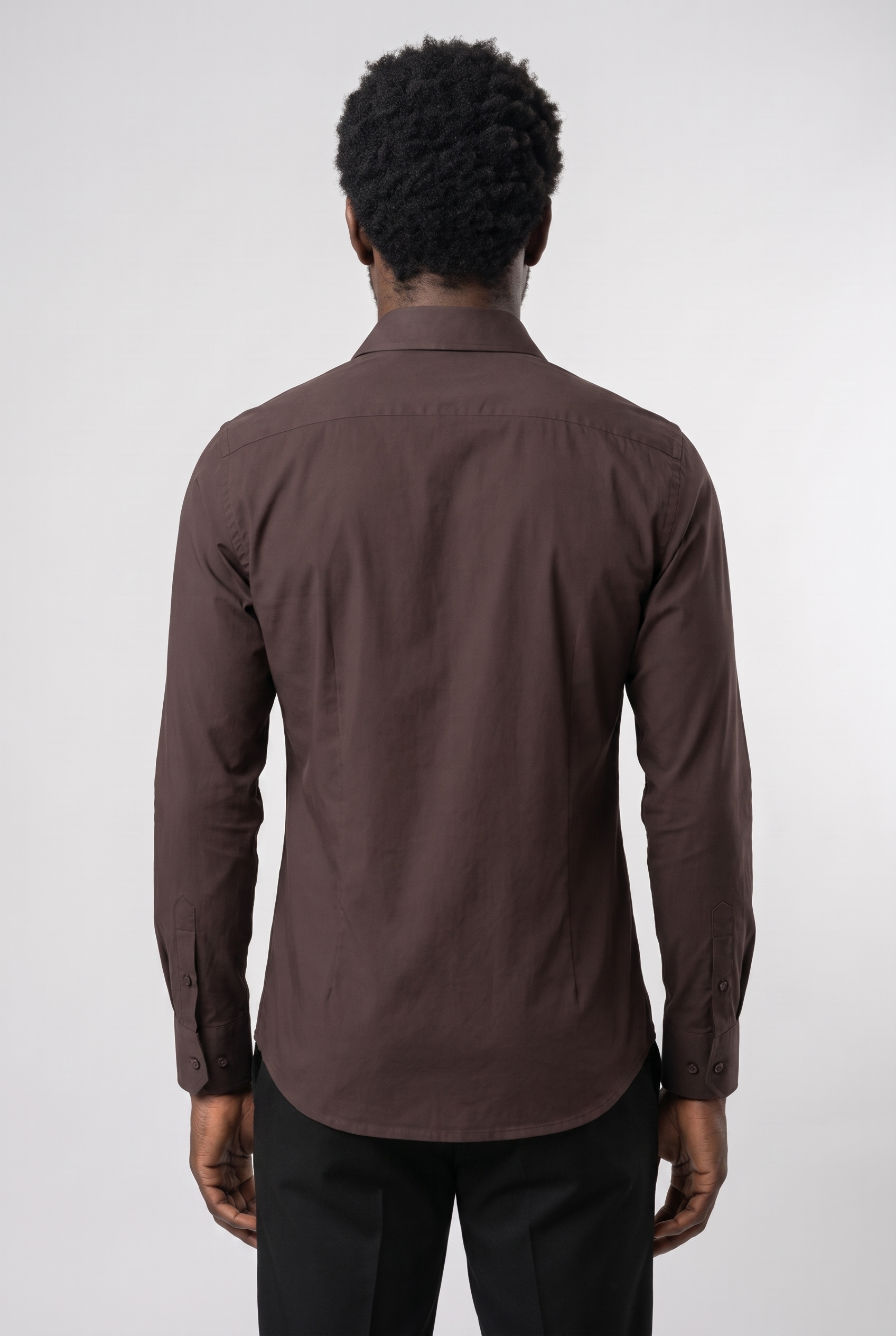 Elegant Shirt Navy Espresso MONVALERE, vue de dos