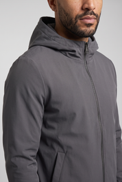 Hooded Jacket Dark Grey MONVALERE, detail
