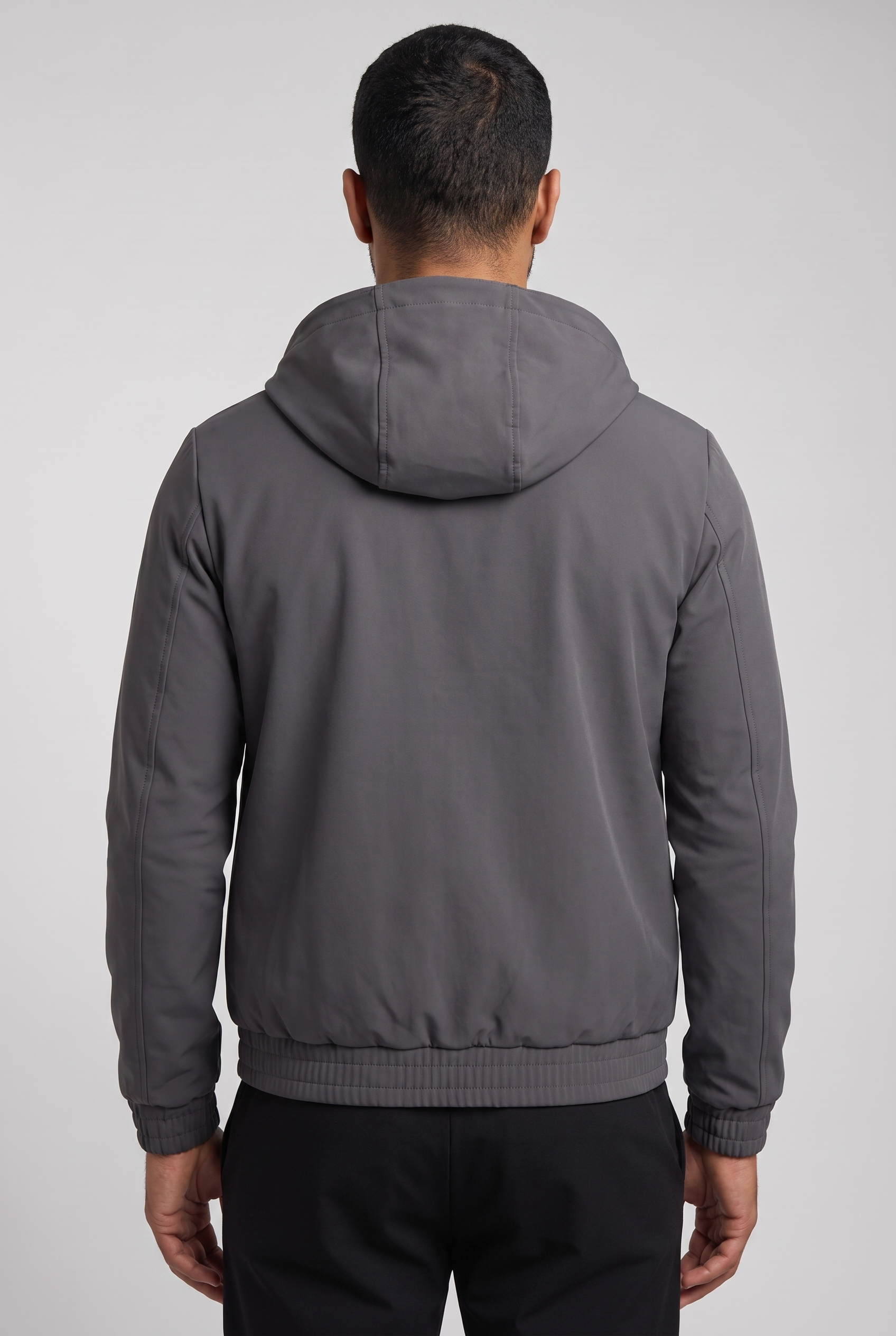 Hooded Jacket Dark Grey MONVALERE, vue de dos