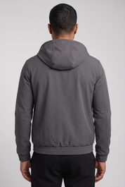 Hooded Jacket Dark Grey MONVALERE, vue de dos