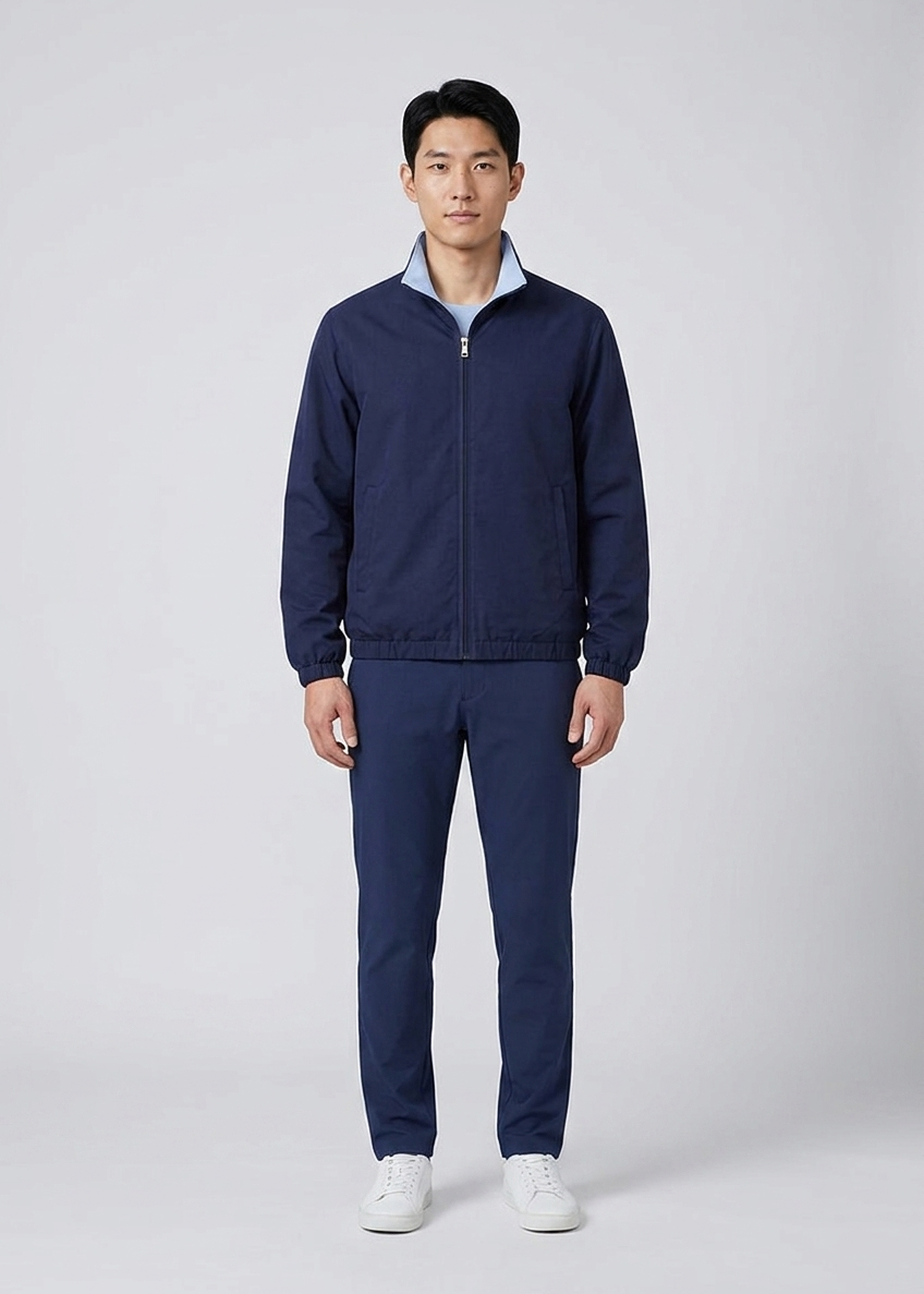 Jacket & Pants Blue MONVALERE, vue de face