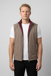 Reversible Gillet Burgundy/Falcon MONVALERE, vue de face
