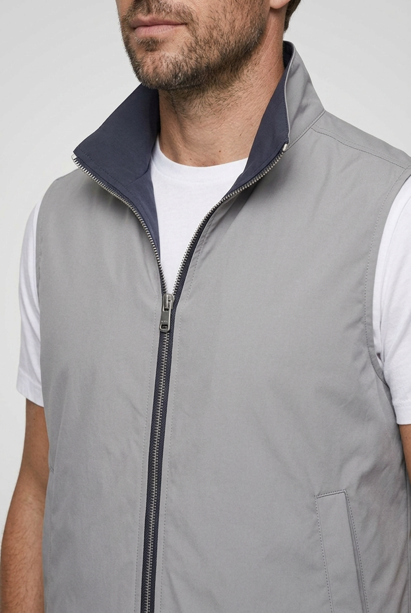 Reversible Gillet D.Grey/L.Grey MONVALERE, detail