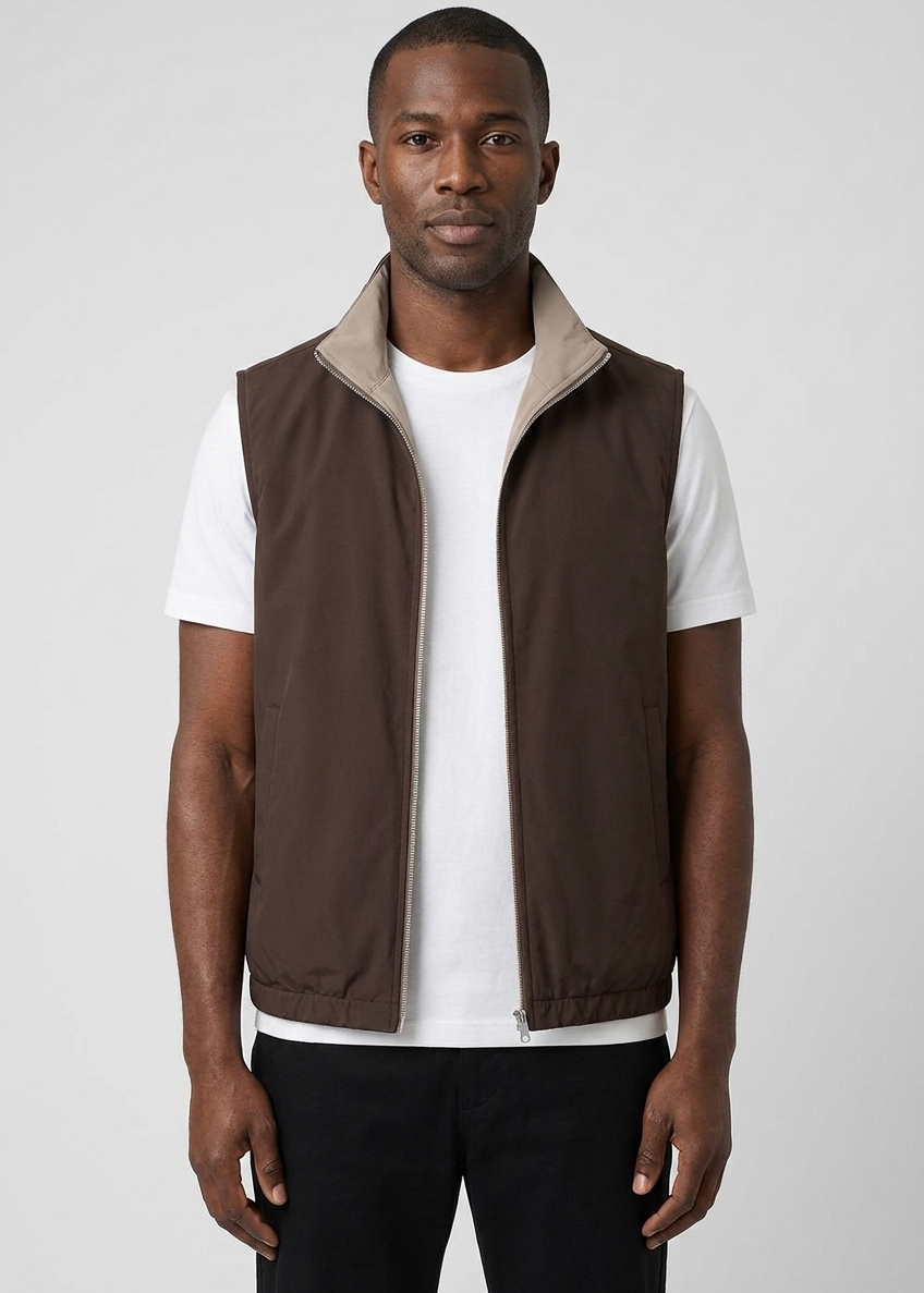 Reversible Gillet Espresso MONVALERE, vue de face