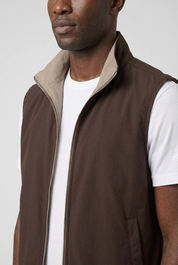 Reversible Gillet Espresso MONVALERE, detail