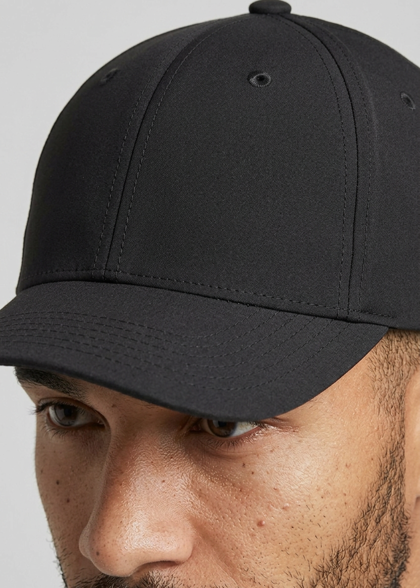 Microfibre Cap Black MONVALERE, detail