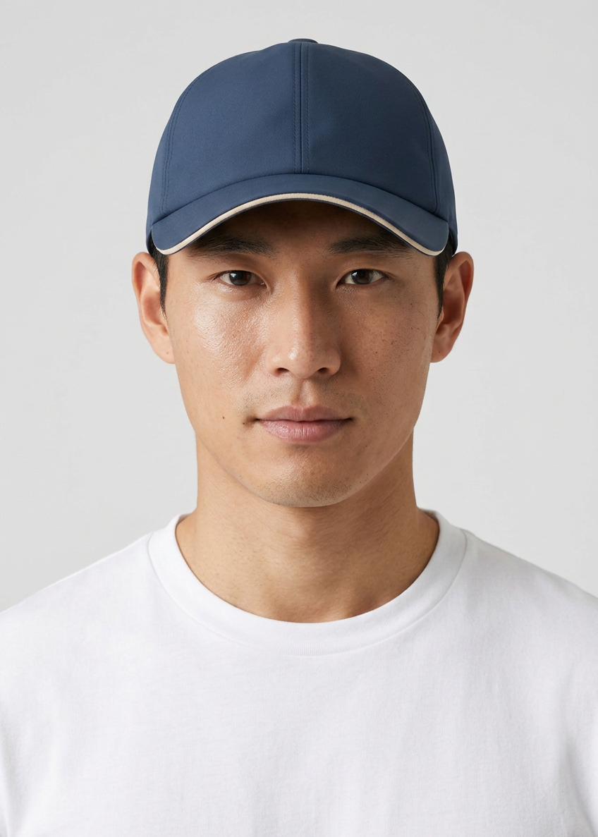 Microfibre Cap Dark Blue MONVALERE, vue de face