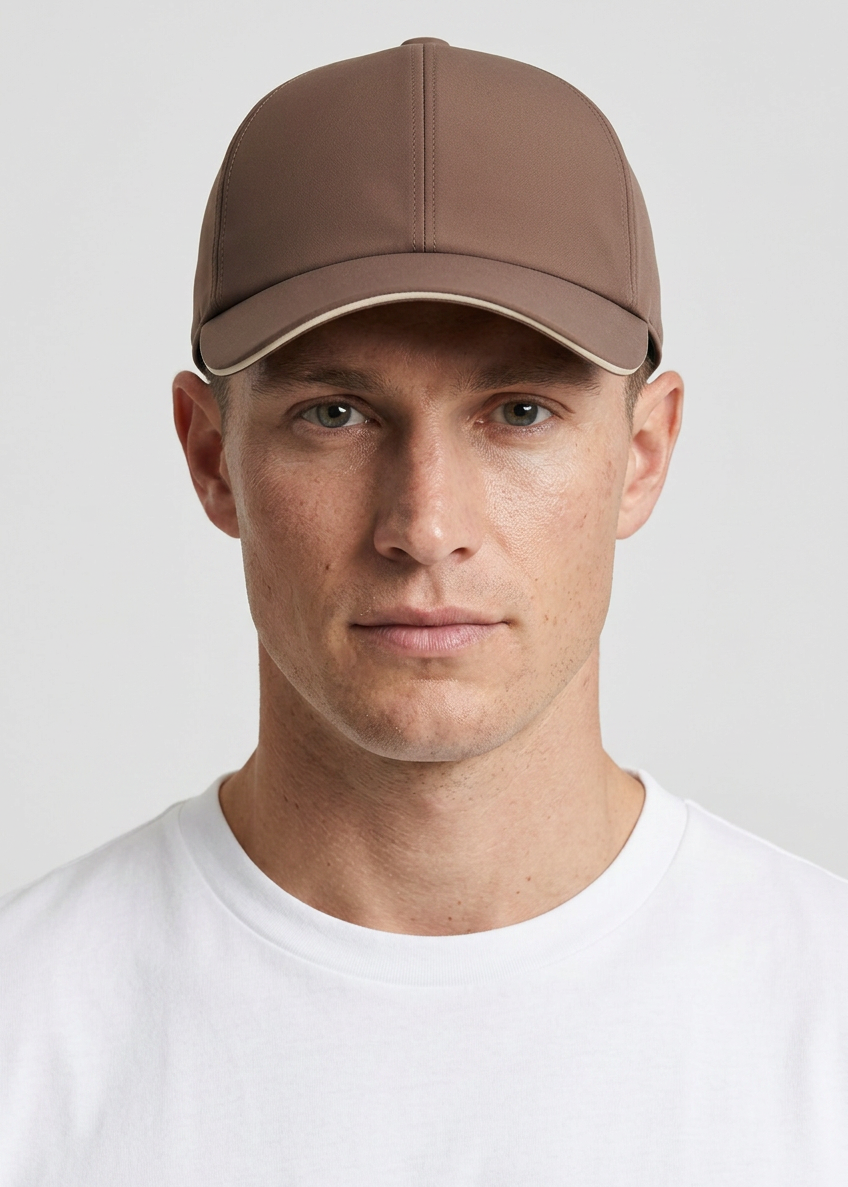 Microfibre Cap Espresso MONVALERE, vue de face