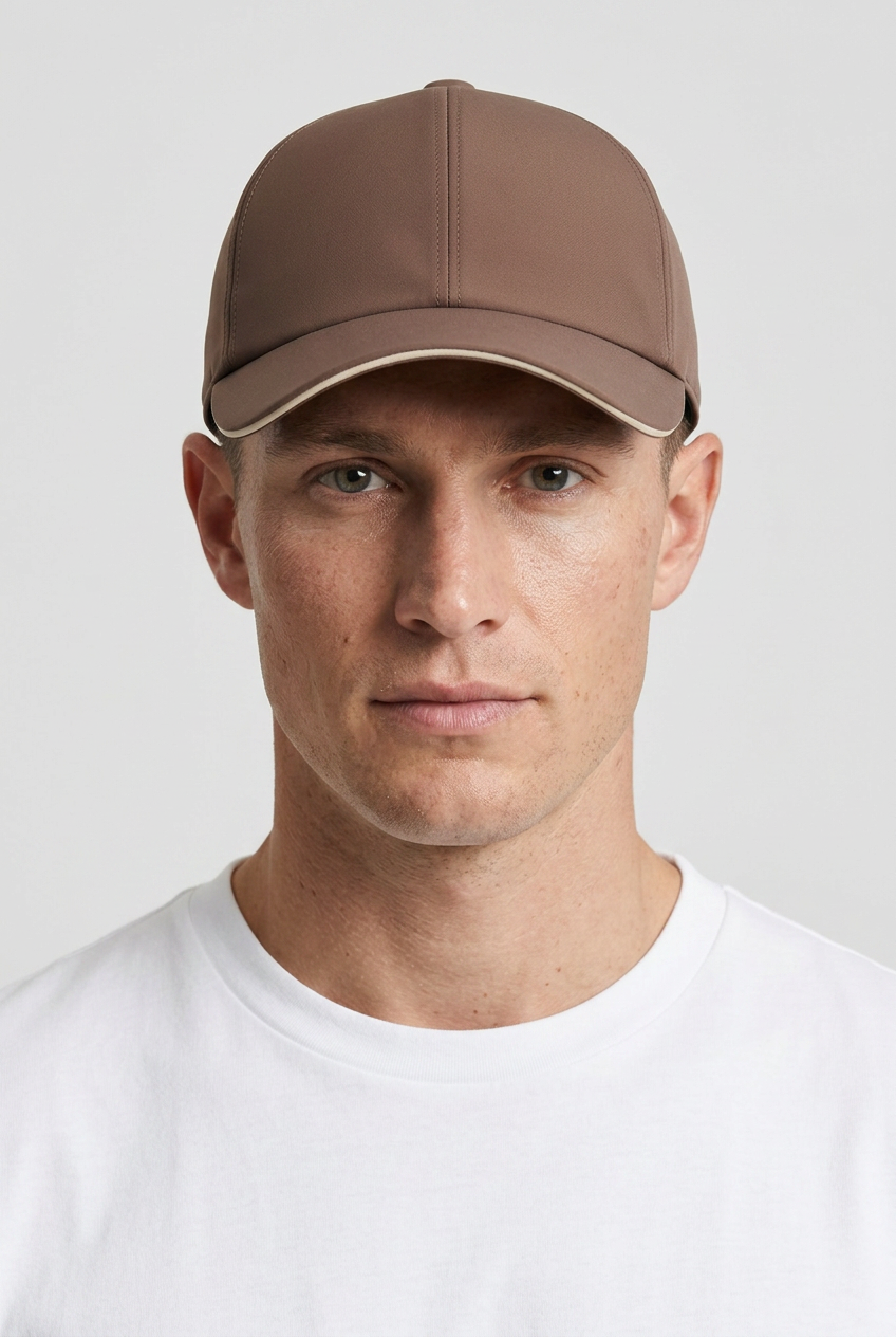 Microfibre Cap Espresso MONVALERE, vue de face