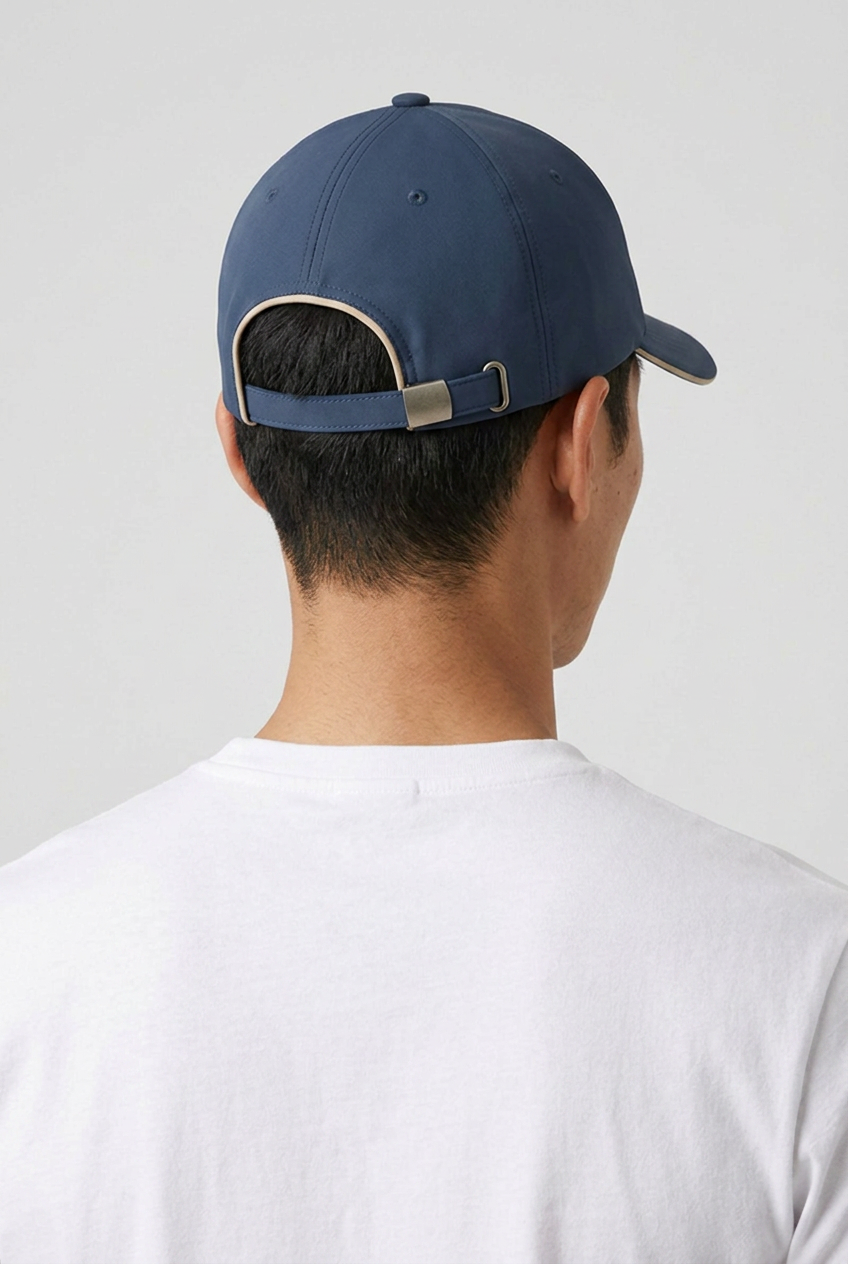 Microfibre Cap Dark Blue MONVALERE, vue de dos