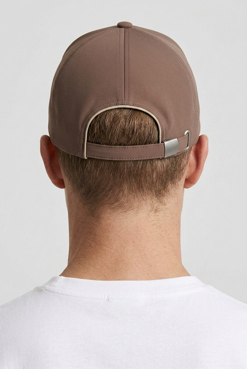 Microfibre Cap Espresso MONVALERE, vue de dos