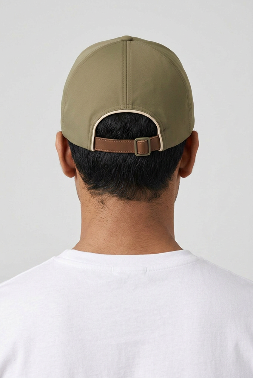 Microfibre Cap Olive MONVALERE, vue de dos