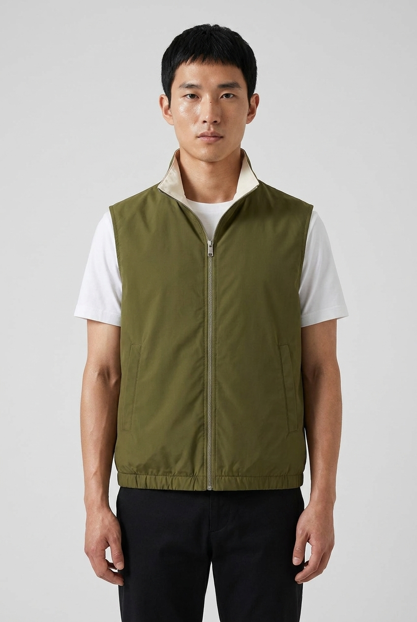 Reversible Gillet Green/Kith MONVALERE, vue de face