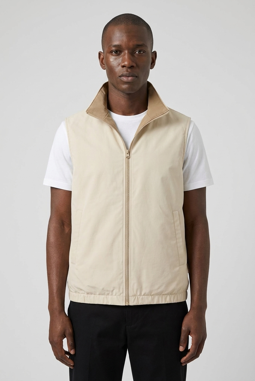 Reversible Gillet Kith/Beige MONVALERE, vue de face