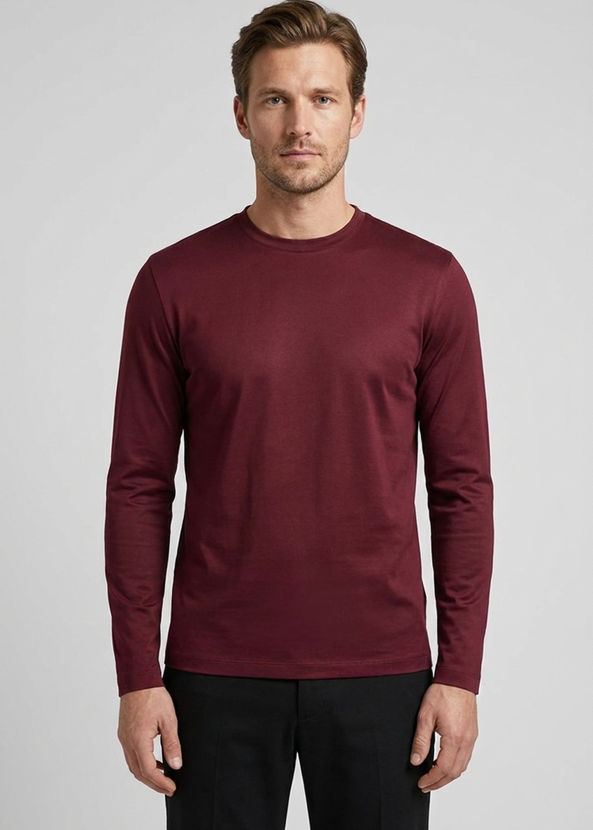 Shiny Longsleeve Burgundy MONVALERE, vue de face