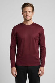 Shiny Longsleeve Burgundy MONVALERE, vue de face