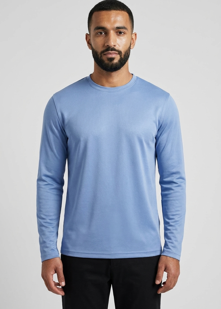 Shiny Longsleeve Cloud Blue MONVALERE, vue de face