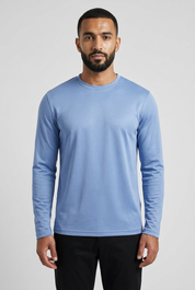 Shiny Longsleeve Cloud Blue MONVALERE, vue de face