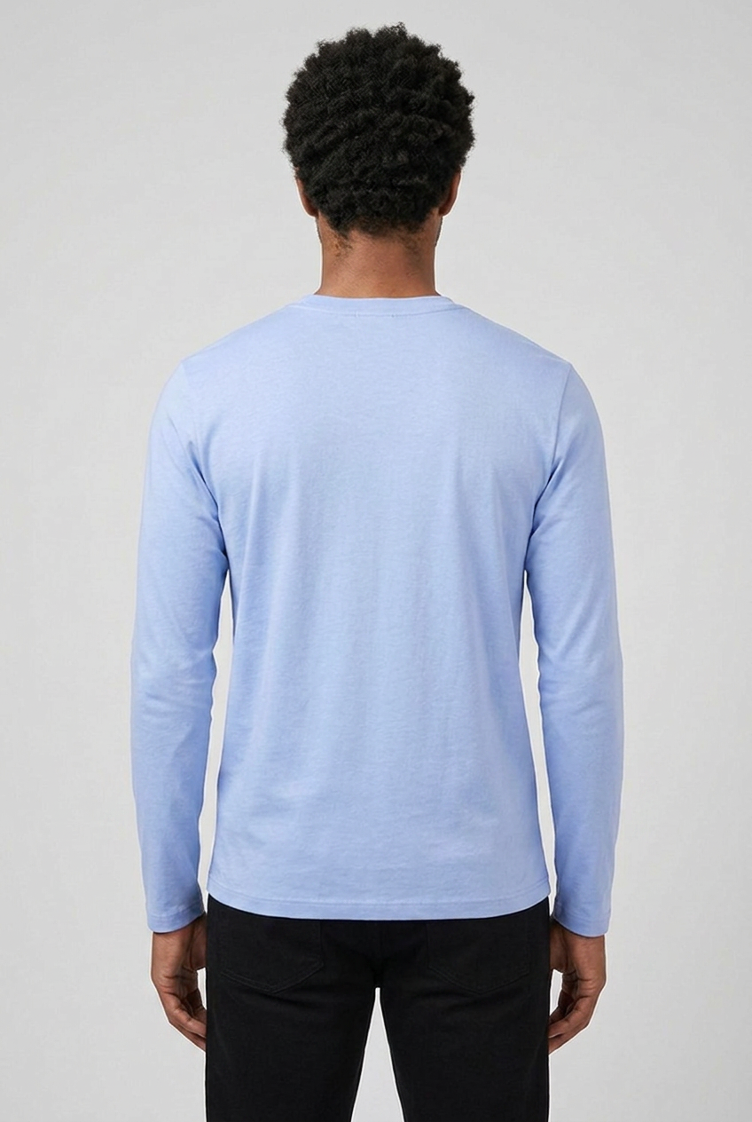 Shiny Longsleeve Baby Blue MONVALERE, vue de dos