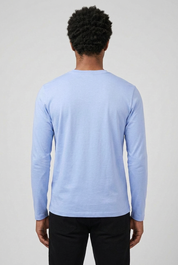 Shiny Longsleeve Baby Blue MONVALERE, vue de dos