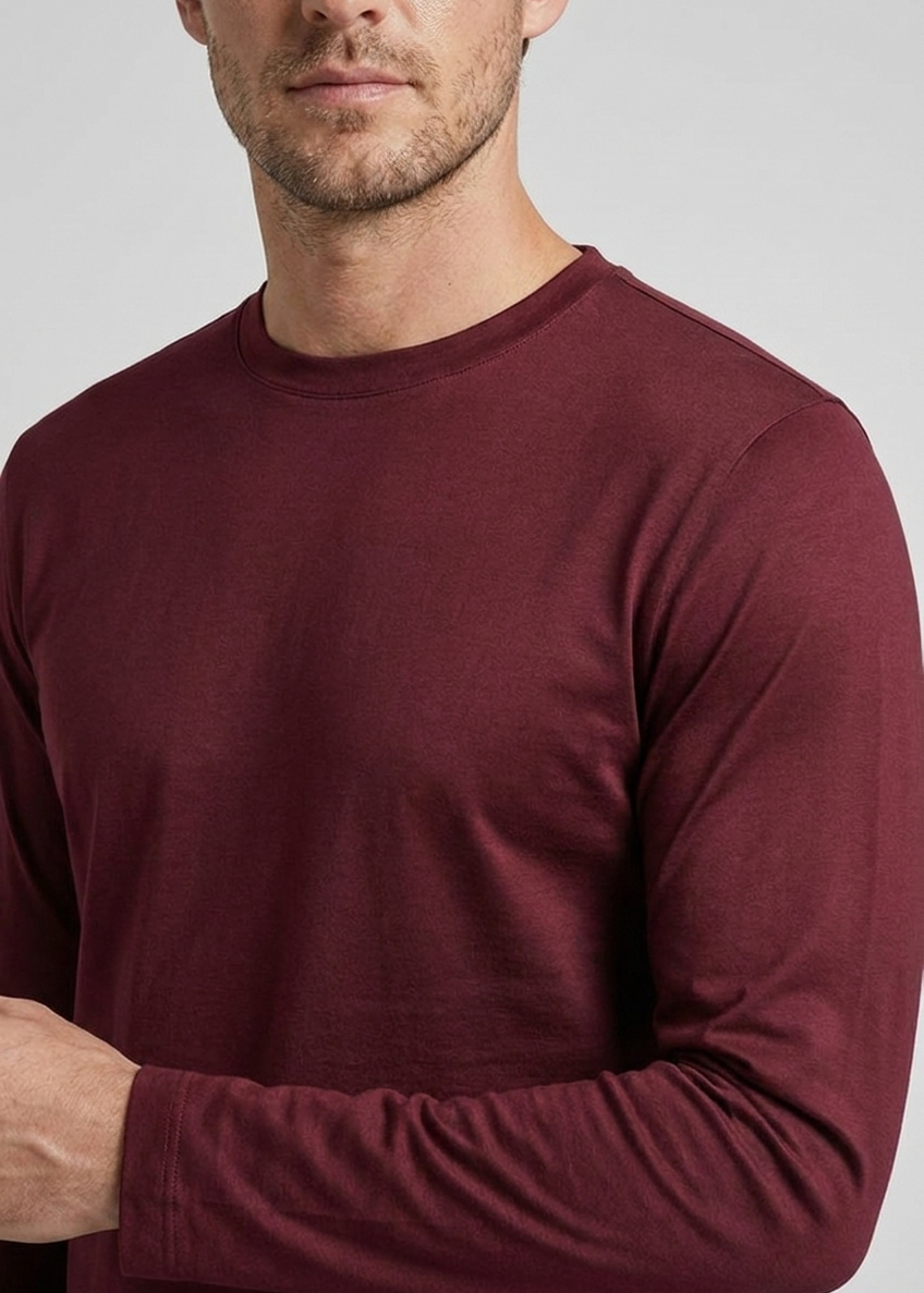Shiny Longsleeve Burgundy MONVALERE, detail
