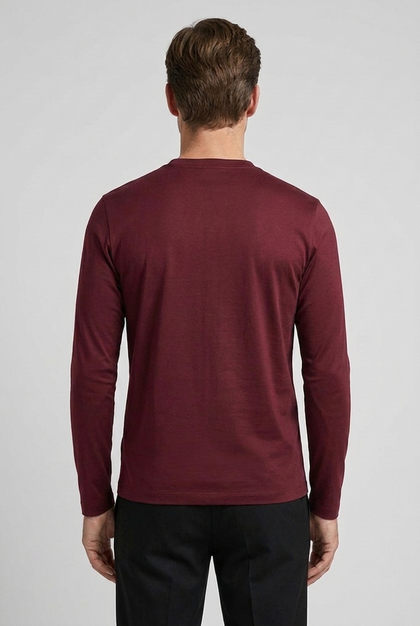 Shiny Longsleeve Burgundy MONVALERE, vue de dos