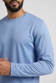 Shiny Longsleeve Cloud Blue MONVALERE, detail