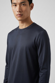 Shiny Longsleeve Dark Blue MONVALERE, detail