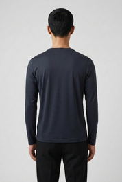 Shiny Longsleeve Dark Blue MONVALERE, vue de dos